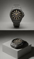 Titanium Automatic Sports Watch with Integrated Bracelet